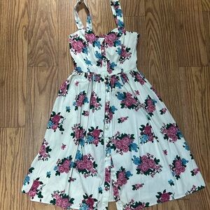 Collectif floral button up dress